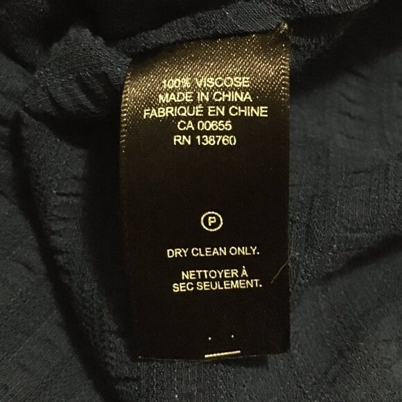 RW&CO. Navy Blue Off Shoulder Tasseled Rayon Beach House Tank Top - Picture 10 of 14